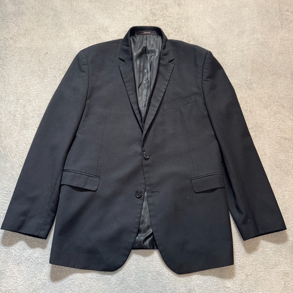 Marchatti Italy Blazer Mens 41  Black Two Button Jacket Sport Coat Viscose Lined